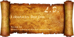 Lobstein Dorina névjegykártya